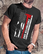 Firefighter dad Classic T-Shirt lifestyle-mens-crewneck-front-4