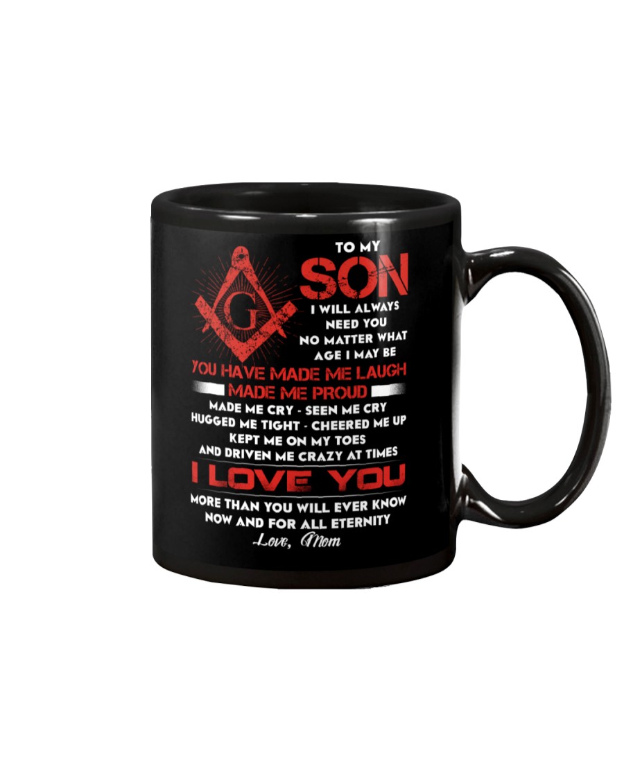 Freemason Son Mom Made Me Proud Mug