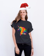Unicorn Tie Dye Classic T-Shirt lifestyle-holiday-crewneck-front-1