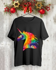 Unicorn Tie Dye Classic T-Shirt lifestyle-holiday-crewneck-front-2