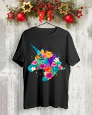 Unicorn Flowers Aloha Hawaii Classic T-Shirt lifestyle-holiday-crewneck-front-2