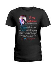 Unicorn Braver Stronger Smarter Girlfriend Mug Ladies T-Shirt thumbnail