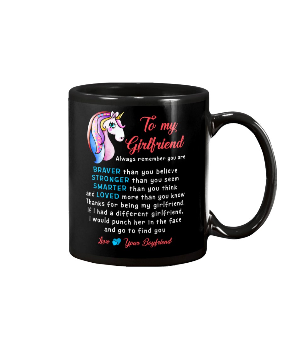 Unicorn Braver Stronger Smarter Girlfriend Mug Mug