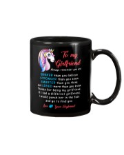 Unicorn Braver Stronger Smarter Girlfriend Mug Mug front