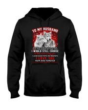 Wolf Turn Back Hand Of Time Husband Hooded Sweatshirt thumbnail