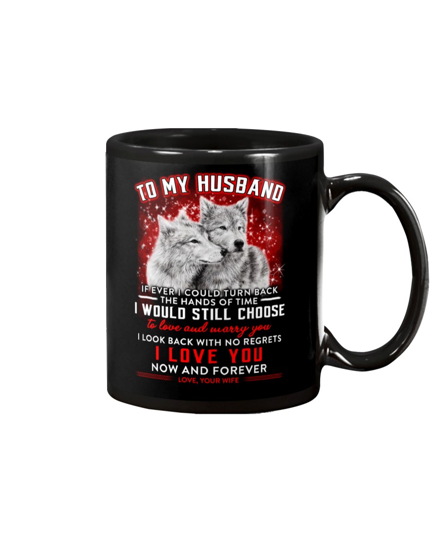 Wolf Turn Back Hand Of Time Husband Mug