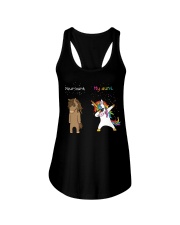 Unicorn Your Aunt My Aunt Dabbing Ladies Flowy Tank thumbnail