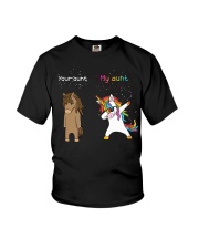 Unicorn Your Aunt My Aunt Dabbing Youth T-Shirt front