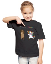 Unicorn Your Aunt My Aunt Dabbing Youth T-Shirt lifestyle-youth-tshirt-front-2