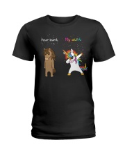 Unicorn Your Aunt My Aunt Dabbing Ladies T-Shirt thumbnail