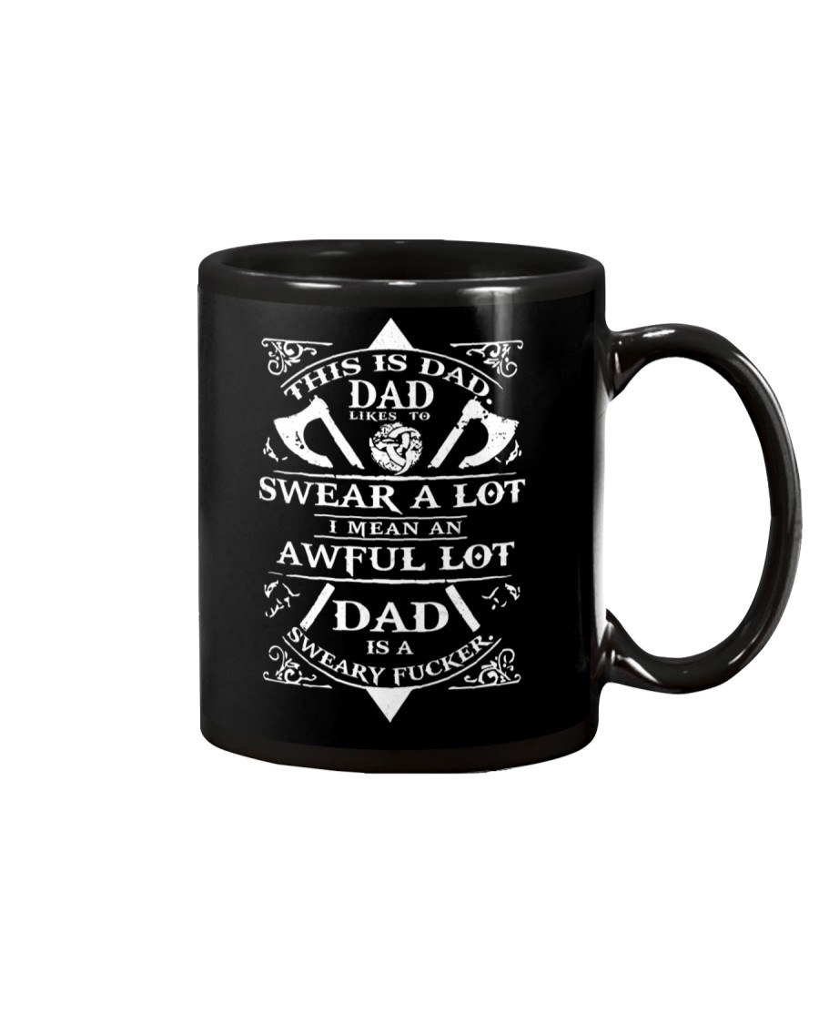Dad Likes To Swear Viking Mug