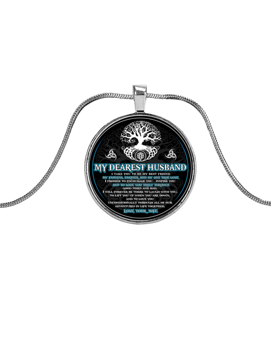 Faithful Partner True Love Husband Viking Necklace Metallic Circle Necklace