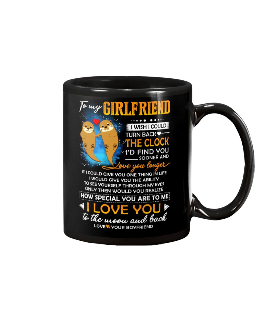 Otter Girlfriend Clock Ability Moon Mug