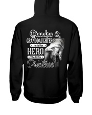 Grandpa Hero Granddaughter Princess Hooded Sweatshirt back