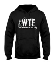 Fishing WTF funny saying Hooded Sweatshirt tile