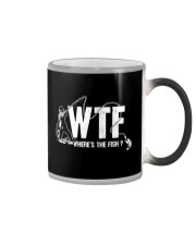 Fishing WTF funny saying Color Changing Mug tile