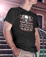 Too Many Idiots Not Enough Axes Viking Classic T-Shirt lifestyle-mens-crewneck-front-5