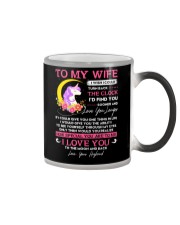 Unicorn Wife Clock Ability Moon Color Changing Mug tile