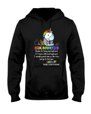 Unicorn Thanks For Being My Boyfriend Hooded Sweatshirt thumbnail