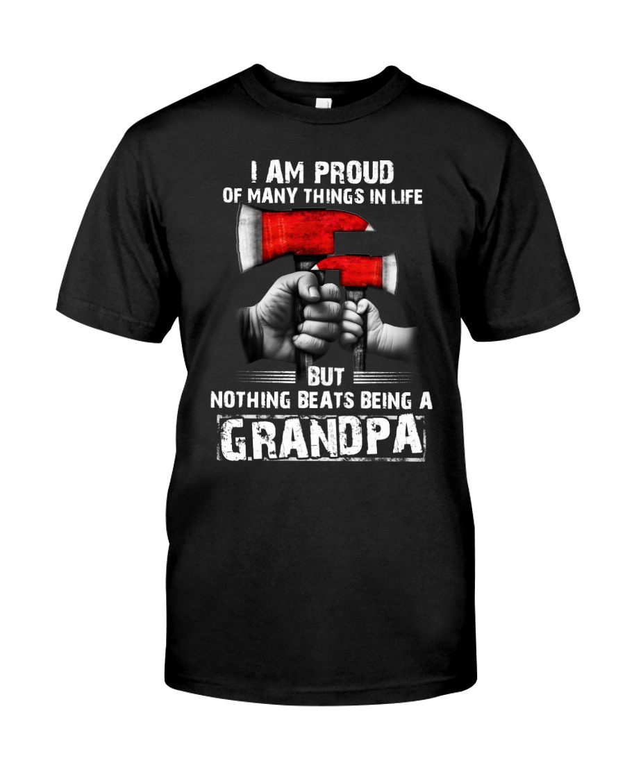 Proud Of Firefighter Grandpa Shirt Classic T-Shirt