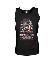 Wolf Taught To Think Before Acting Unisex Tank thumbnail