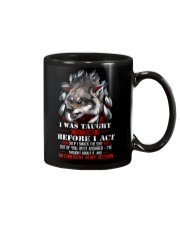 Wolf Taught To Think Before Acting Mug thumbnail