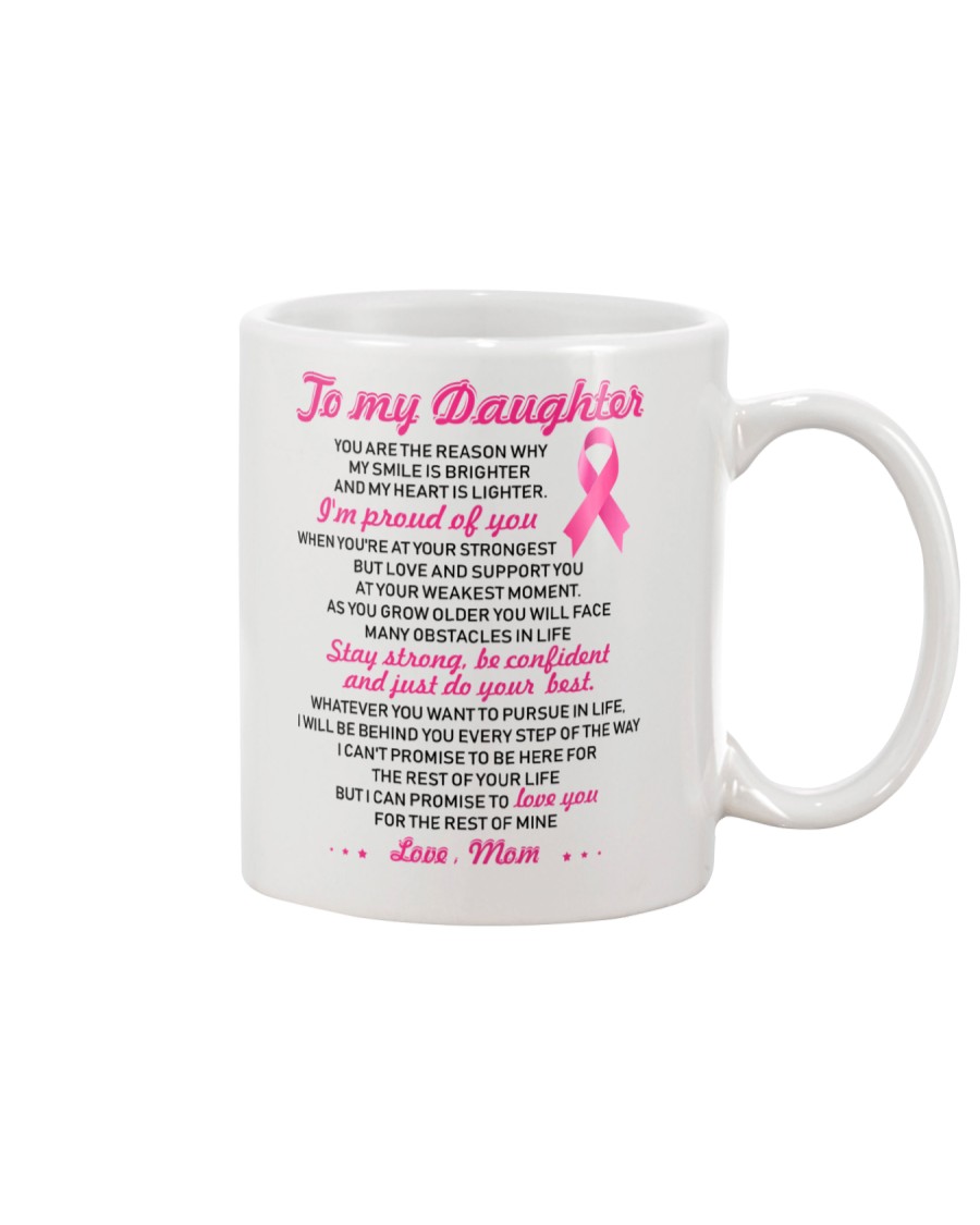 Reason My Smile Brighter Daughter Breast Cancer Mug