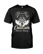 Criticism Never Sleep Wolf Classic T-Shirt thumbnail