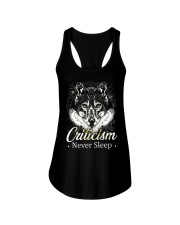Criticism Never Sleep Wolf Ladies Flowy Tank thumbnail