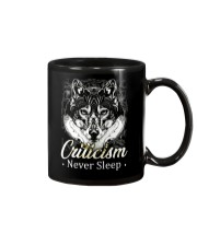 Criticism Never Sleep Wolf Mug thumbnail