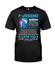 Shark Husband Clock Ability Moon Classic T-Shirt thumbnail