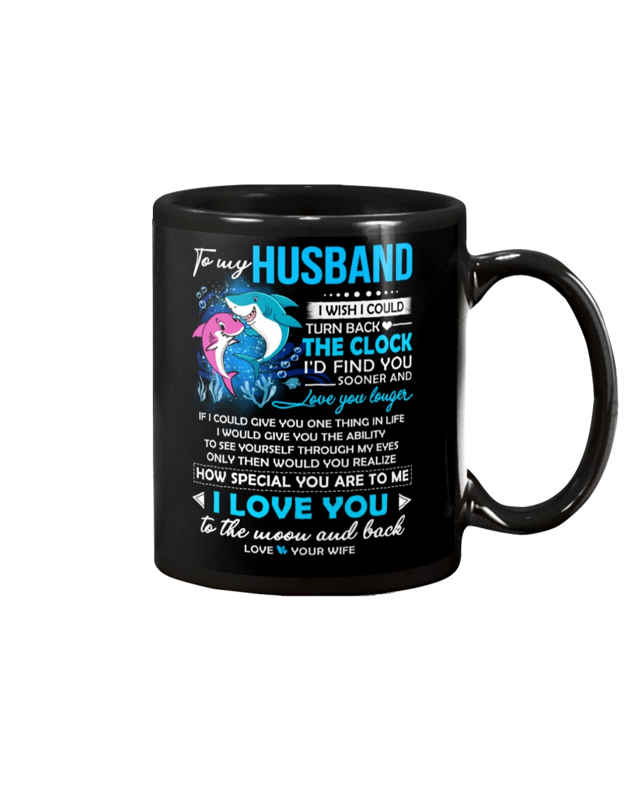Shark Husband Clock Ability Moon Mug