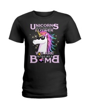 Unicorns Are Fragile Like A Bomb Ladies T-Shirt thumbnail