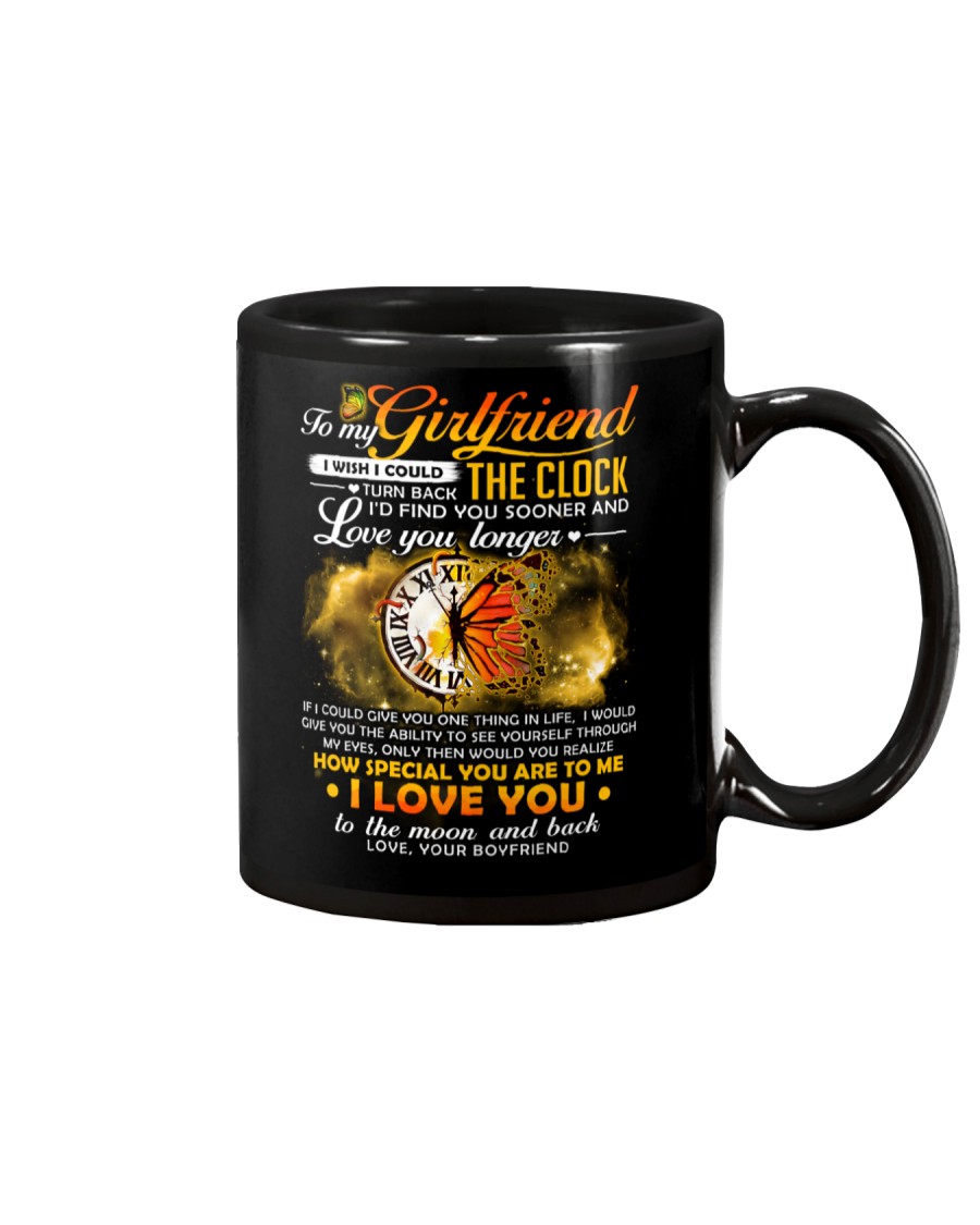 Butterfly Girlfriend Clock Ability Moon Mug