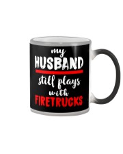 Firefighter My Husband Still Plays With The Trucks Color Changing Mug thumbnail