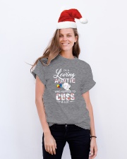 Elephant Loving Auntie Cuss Classic T-Shirt lifestyle-holiday-crewneck-front-1