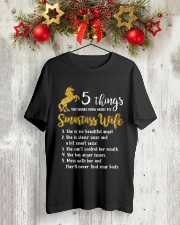 Unicorn Wife 5 Things T-shirt Classic T-Shirt lifestyle-holiday-crewneck-front-2