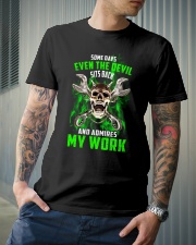 Devil Admires Mechanic's Work Classic T-Shirt lifestyle-mens-crewneck-front-6
