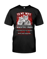 Wolf Turn Back Hand Of Time Wife Classic T-Shirt thumbnail