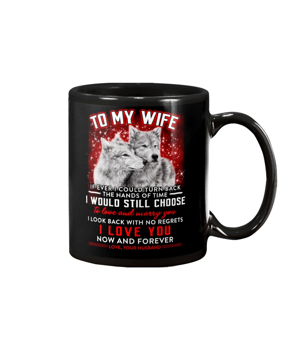 Wolf Turn Back Hand Of Time Wife Mug