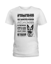 Thing i learn from German Shepherd Ladies T-Shirt tile