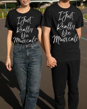 I Just Really Like Musicals Shirt Classic Graphic Tee Gifts For Music Lovers Classic T-Shirt apparel-classic-tshirt-lifestyle-front-145