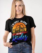 I'm Just Along For The Rides Vintage Rollercoaster Shirt Apparel Roller Coaster Gift Ideas Classic T-Shirt apparel-classic-tshirt-lifestyle-front-100