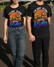 I'm Just Along For The Rides Vintage Rollercoaster Shirt Apparel Roller Coaster Gift Ideas Classic T-Shirt apparel-classic-tshirt-lifestyle-front-145