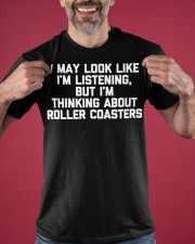 I'm Thinking About Roller Coasters Shirt Funny Saying Cool T-Shirt For Fans Classic T-Shirt apparel-classic-tshirt-lifestyle-front-181