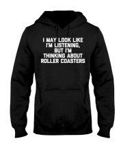 I'm Thinking About Roller Coasters Shirt Funny Saying Cool T-Shirt For Fans Hooded Sweatshirt tile