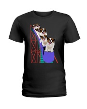 Saint Bernard On Roller Coaster Shirt Themed Gifts For St Bernard Lovers Ladies T-Shirt tile
