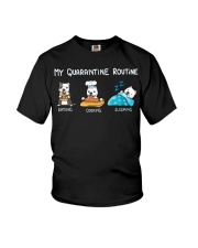 My Quarantine Routine pitbull3 Youth T-Shirt thumbnail