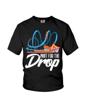 Wait For The drop Roller Coaster Shirt Amusement Park Thrill Seeker roller Fan Apparel Youth T-Shirt tile
