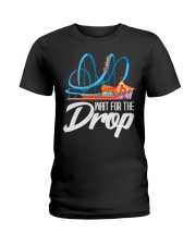Wait For The drop Roller Coaster Shirt Amusement Park Thrill Seeker roller Fan Apparel Ladies T-Shirt tile